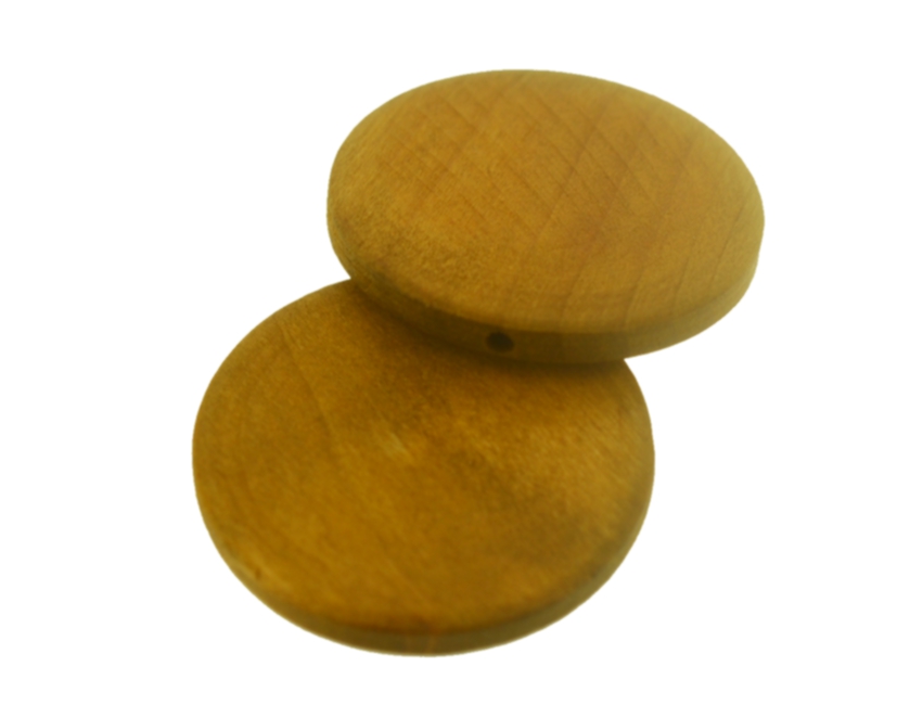 Disco madeira bege furo transversal - 40x4 mm (10 peças) MA-365